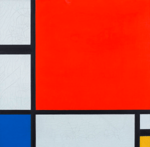 Composition with Red, Blue and Yellow Piet Mondrian 1930. De Stijl art movement